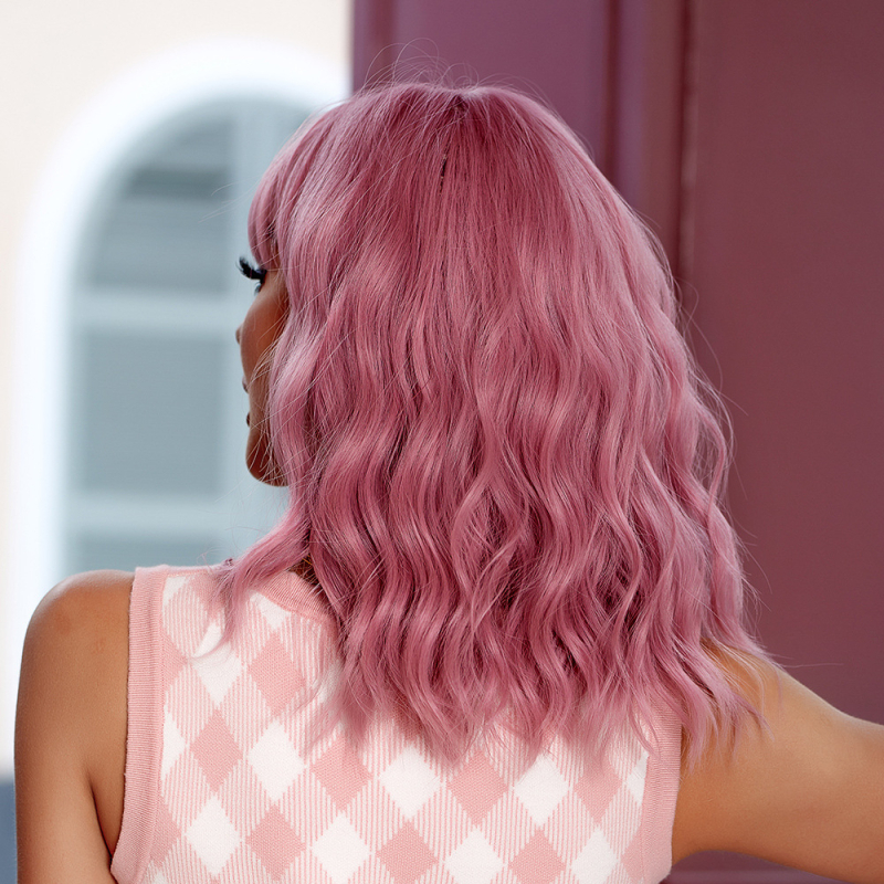 Перука, екзотичен стил, къса къдрава коса, дълги чёлки, модел de278-4, термоустойчива тел, може да се боядисва