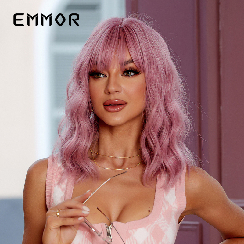 Перука, екзотичен стил, къса къдрава коса, дълги чёлки, модел de278-4, термоустойчива тел, може да се боядисва