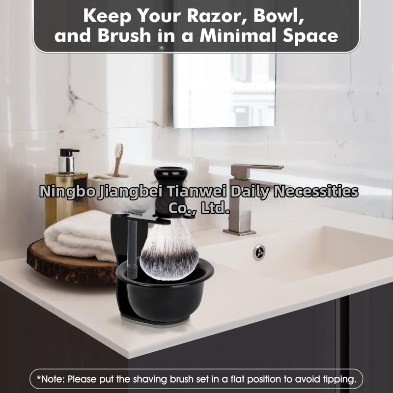 Комплект за бръснене TIANWEI: купа за пяна, четка за бръснене, държач за остриета, сапун/крем за бръснене и набор от остриета; 50 комплекта в кутия