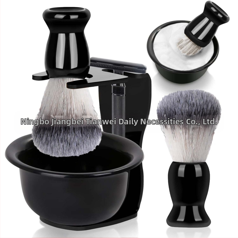 Комплект за бръснене TIANWEI: купа за пяна, четка за бръснене, държач за остриета, сапун/крем за бръснене и набор от остриета; 50 комплекта в кутия