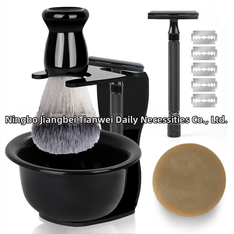 Σετ ξυρίσματος TIANWEI: μπολ αφρού, βούρτσα ξυρίσματος, θήκη για λεπίδες, σαπούνι/κρέμα ξυρίσματος και σετ λεπίδων; 50 σετ ανά κουτί