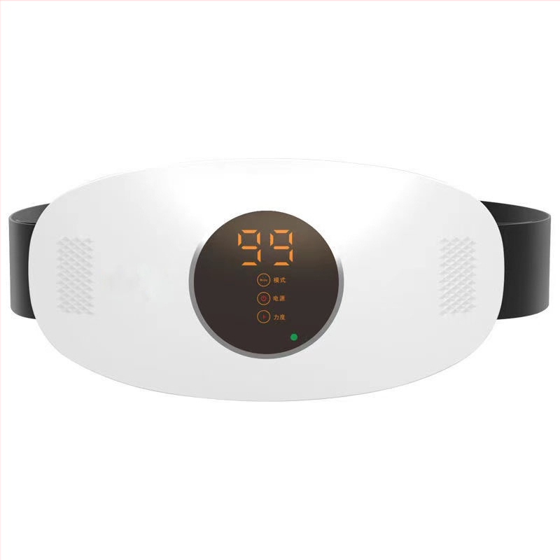 Масажен колан за талия с нагряване и вибрация, безжично управление, USB захранване, механичен контрол, 3-ти режим, до 4 масажни глави
