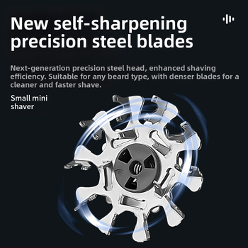Ηλεκτρική ξυριστική μηχανή με LED οθόνη, κεφαλή περιστροφικού τύπου με 1 κόφτη, ενσωματωμένη μπαταρία, αυτονομία 30-45 λεπτών, θόρυβος κάτω από 36 dB