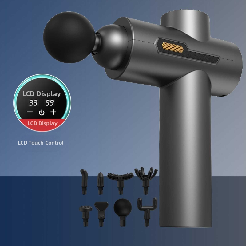 Pistolj za masažu vrata – bez četkastog motora, 5+ brzina, 6+ glava, ugrađena baterija 1000–1200mAh, trajanje baterije 3–6h, niska buka