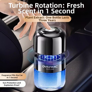 Autós aromaterápiás diffúzor üveg parfüm tartóval, Gardenia illat, szagtalanítás és formaldehid eltávolítás, üléshez rögzíthető telepítés