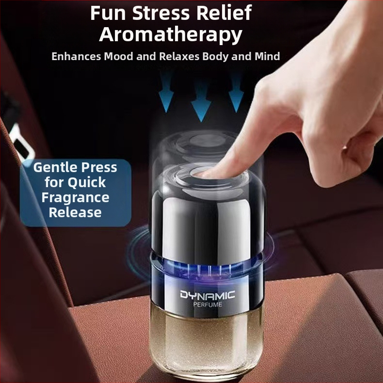 Diffúzor do auta pre aromaterapiu so skleneným držiakom parfumu, Gardenia vôňa, odstraňovanie zápachov a formaldehydu, upevnenie na sedadle
