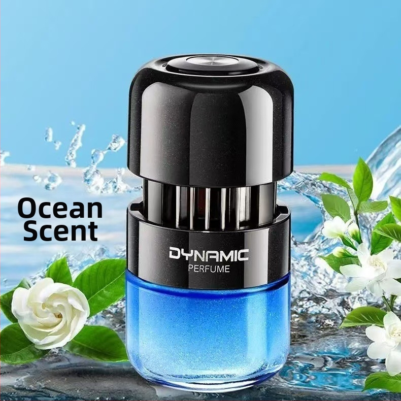 Autós aromaterápiás diffúzor üveg parfüm tartóval, Gardenia illat, szagtalanítás és formaldehid eltávolítás, üléshez rögzíthető telepítés