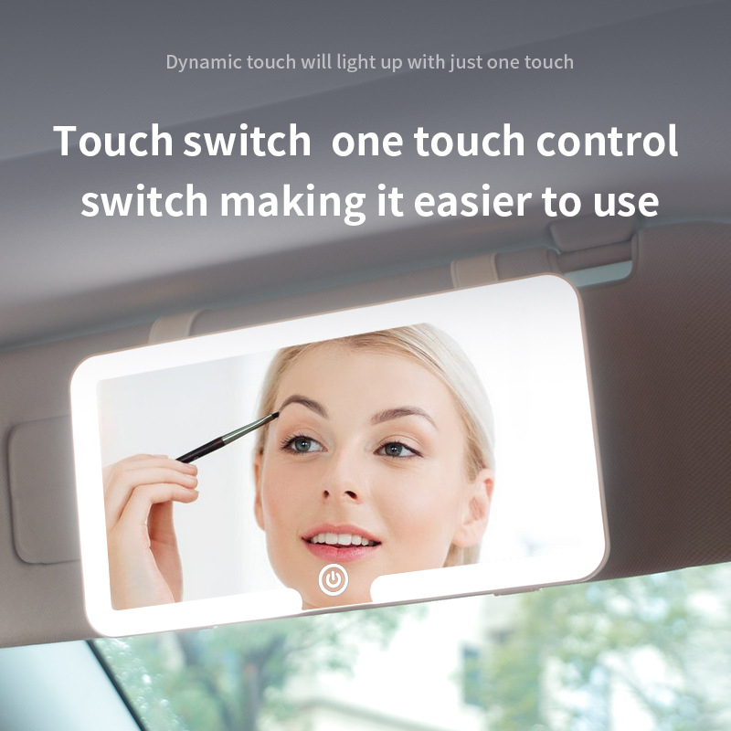 Καθρέφτης μακιγιάζ για προσκέφαλο αυτοκινήτου με LED φως, θραύσης-ανθεκτικό HD εσωτερικό καθρέφτης (ABS πλαίσιο, 5V, 5W)