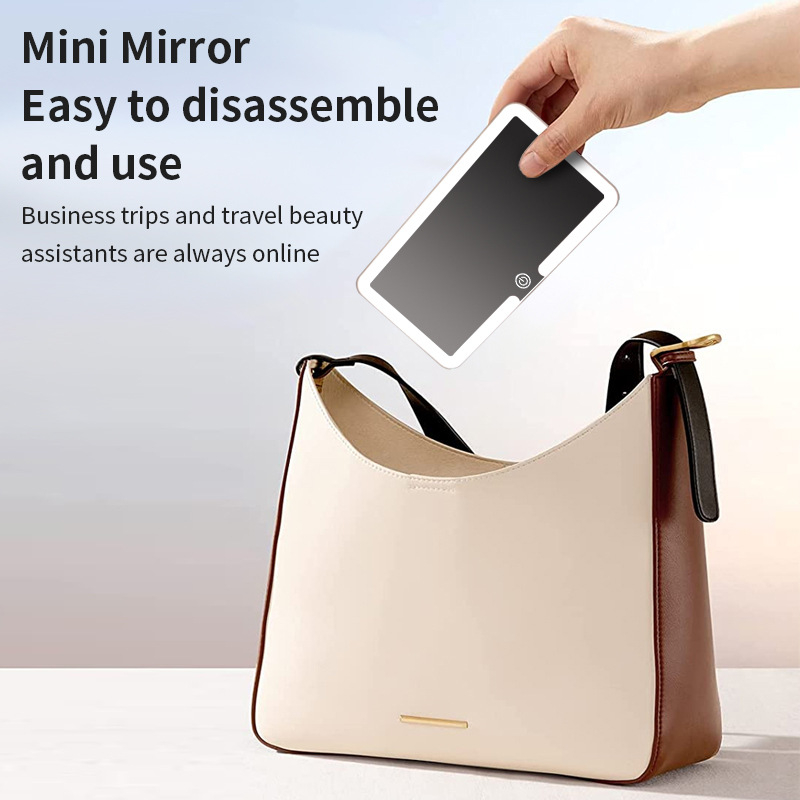 Καθρέφτης μακιγιάζ για προσκέφαλο αυτοκινήτου με LED φως, θραύσης-ανθεκτικό HD εσωτερικό καθρέφτης (ABS πλαίσιο, 5V, 5W)