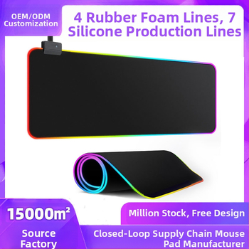 eSports LED šviesus didelės dydžio pelės kilimėlis, natūralus guma + audinys, vienpusis, šilumos perdavimas, pelės kilimėlis su skaičiuotuvu, pritaikomas