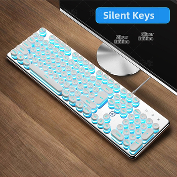 Silver Carving V7 tipkovnica s mehaničkim dojmom, žična USB, 104 tipki, osvjetljenje, Crater arhitektura