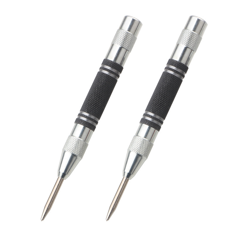 Автоматичен центриращ пробойник-локатор, връх: остър, корпус: инструментална стомана, ръкохватка: метална, серия: позиционен центров пробойник, за дърво