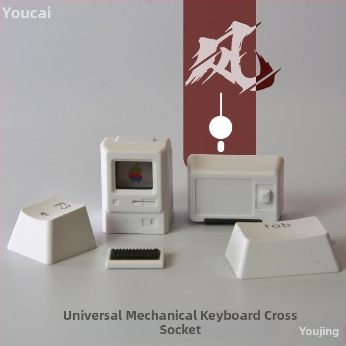 Прозрачни капачета за механична клавиатура в стил Макинтош, ретро дизайн, за клавиатури от 80-те години