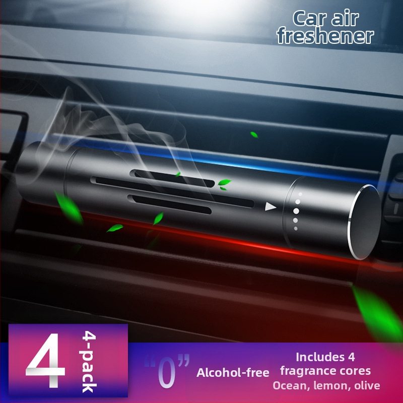 Automobilový parfum na výduch, hliníková zliatina, zmiešané arómy, uchytenie na výduch, 1 rok trvanlivosti