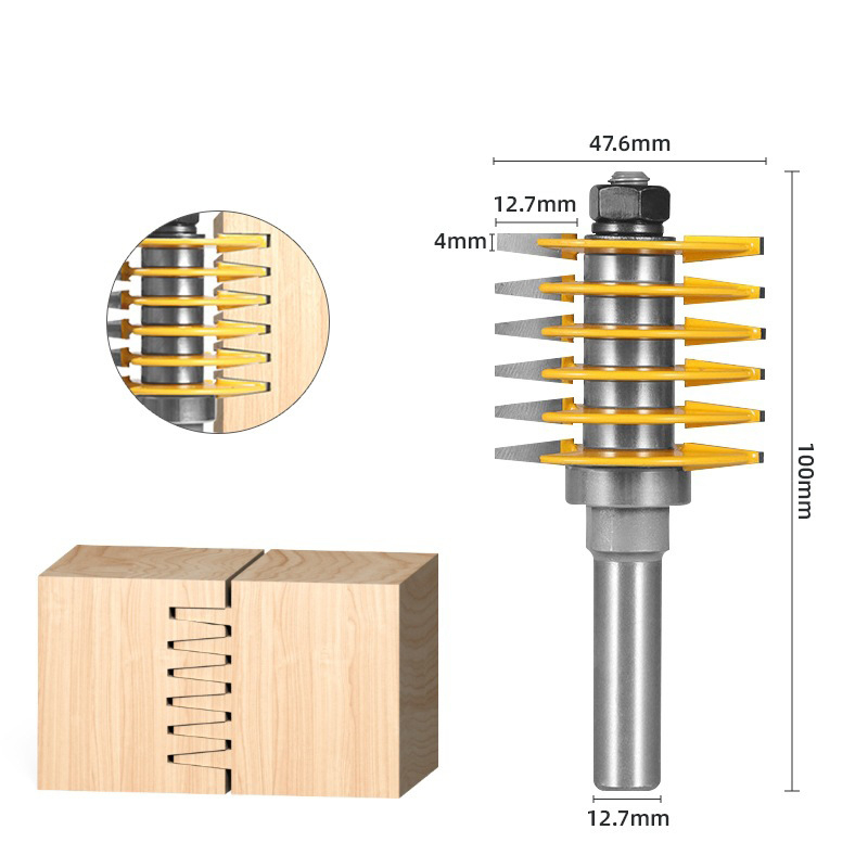 Πλευρική φρέζα για ένωση δαχτυλιδιών, τραπεζοειδούς Τ τύπου, από σκληρό κράμα, επικαλυμμένη