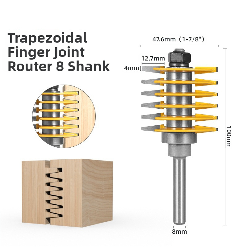 Πλευρική φρέζα για ένωση δαχτυλιδιών, τραπεζοειδούς Τ τύπου, από σκληρό κράμα, επικαλυμμένη