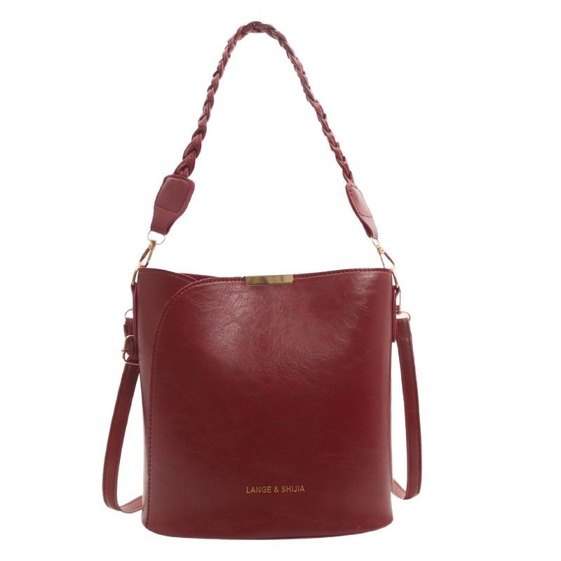 PU bucket táska utcai stílusban, mágneses zárás és polieszter bélés