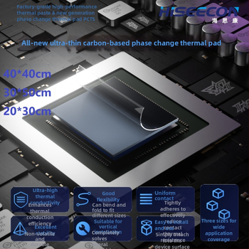 Haisikang CPU/GPU силиконова термална подложка, модел 01, издръжлива, безопасна и непроводяща, лесна за използване, пусната през 2024