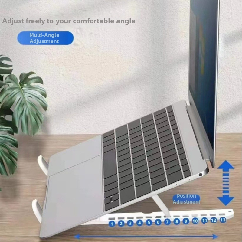 Стойка за лаптоп/таблет/телефон с повдигане, сгъваема и охлаждаща, преносима, тегло 183 g