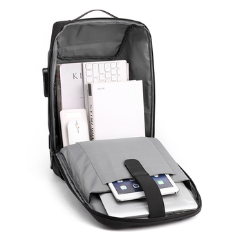 Unisex επιχειρηματικό backpack για ταξίδια (Υλικό: δερματώδη μεμβράνη; Αντοχή στη φθορά; Κυρτός ιμάντας ώμου; Κατάλληλο για επιχειρηματικά ταξίδια)