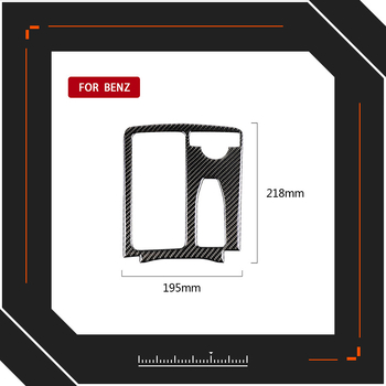 Panou de schimbător de viteze din fibră de carbon pentru Mercedes-Benz W204 C-Class și E-Class, model RRX-BENZ-016, pentru volan pe stânga și pe dreapta, accesoriu interior