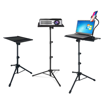 Подова стойка за проектор със поднос, без пробиване, регулируема височина, телескопична, diecast сплав