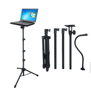 Подова стойка за проектор със поднос, без пробиване, регулируема височина, телескопична, diecast сплав