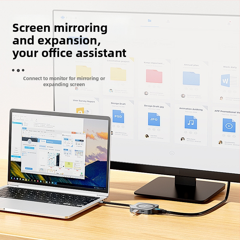 M.2 NVMe SSD корпус и докинг станция с HDMI, USB-C 3.2, алуминиева сплав, поддържа до 2 TB
