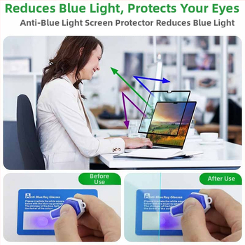 Magnetni film protiv plave svjetlosti za MacBook Pro s mat završnim anti-refleksijskim slojem, PET trostruki sloj, površinska obrada, kompatibilan s MacBook Pro