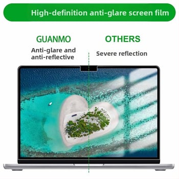 Magnetni film protiv plave svjetlosti za MacBook Pro s mat završnim anti-refleksijskim slojem, PET trostruki sloj, površinska obrada, kompatibilan s MacBook Pro