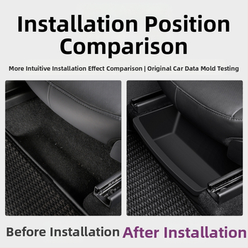 Подседалкова кутия за Tesla Model Y — водоустойчива пластмасова организация за долната част на седалката