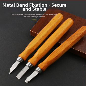 Journalists medžio drožybos įrankių rinkinys – riešutmedžio drožybos peilis, maketė, medžio šlifavimo peilis, šaukštų peilis, pjūvių apsauginės pirštinės