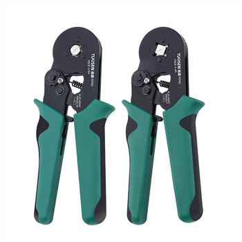 Tubu tipo terminalų crimpinės žnyplės, adatos formos laidui, savęs atstatantis dantrinis mechanizmas, aukštos anglies plienas, svoris 0.58