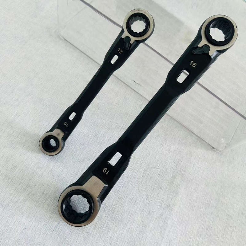 Четири в едно: бърз въртящ ключ с двойна глава, двупосочен за автомобилен ремонт