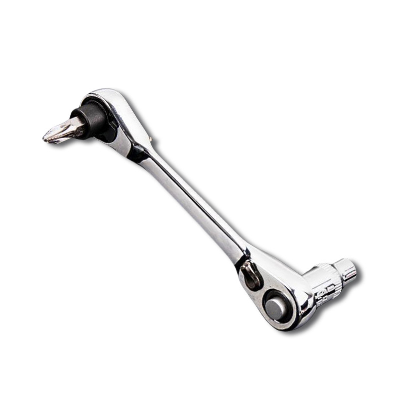 Трещотков ключ, полирана повърхност, високовъглеродна стомана, тегло 0.1