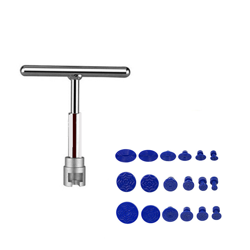 Core Transfer Комплект за ремонт на вдлъбнатини по автомобил — вакуумна чашка, издърпващ инструмент; материали: желязо, пластмаса, алуминий