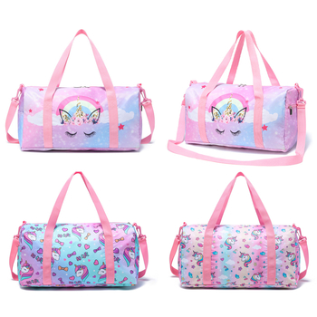 Yi taixiu Τσαντα ταξιδιού και γιόγκα με μοτίβο μονόκερος και γοργόνα, πολυεστέρας, ανθεκτική στη φθορά, χωρητικότητα έως 20L, για γυναίκες