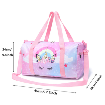 Yi taixiu Τσαντα ταξιδιού και γιόγκα με μοτίβο μονόκερος και γοργόνα, πολυεστέρας, ανθεκτική στη φθορά, χωρητικότητα έως 20L, για γυναίκες