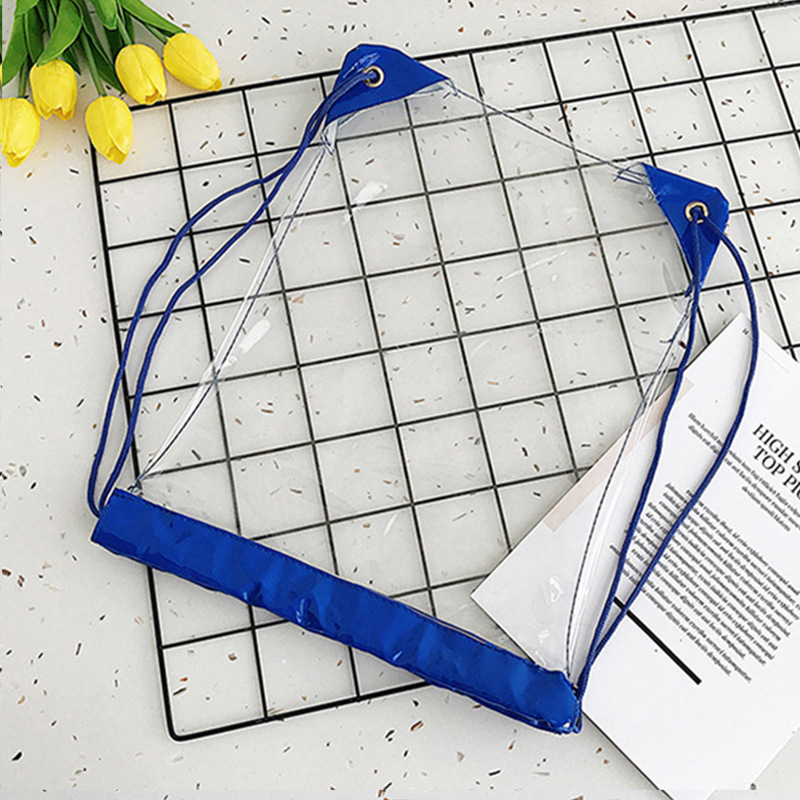 Caurskatāms PVC mugursoma ar auklu – ūdensizturīga āra ceļojumu soma, kurpju soma (Zīmols: Xinhe Packaging; Izcelsme: Wenzhou; Mērķis: Dāvanu iepakojums)