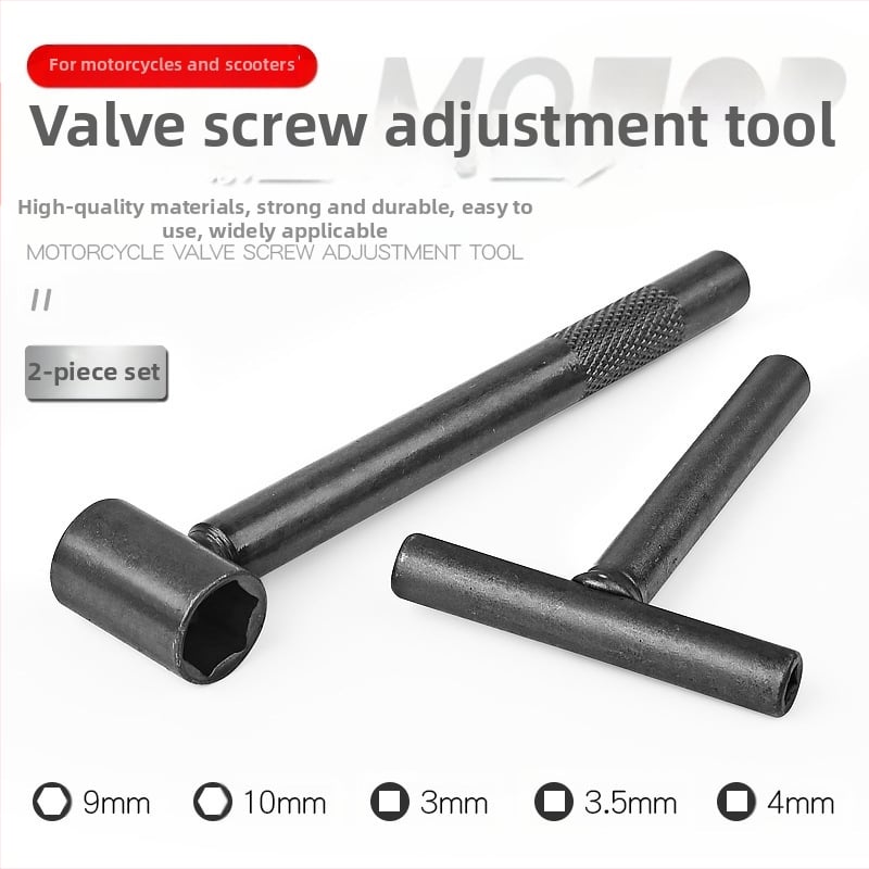 Ключ за регулиране на празнината на клапана за мотоциклет, преносим инструмент за регулиране на клапанни разстояния; високо въглеродна стомана, полирана повърхност, 0.12 кг