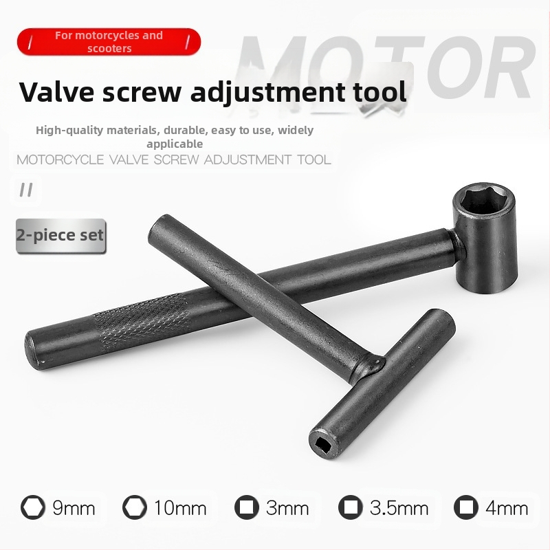 Ключ за регулиране на празнината на клапана за мотоциклет, преносим инструмент за регулиране на клапанни разстояния; високо въглеродна стомана, полирана повърхност, 0.12 кг