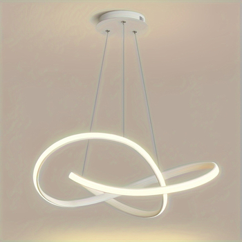 Κυκλικό μινιμαλιστικό LED κρεμαστό φως οροφής με καλώδιο, μεταλλικό σώμα, ρυθμιζόμενης ύψους 1,2 μ., εμβέλεια 10–15 τ.μ., εφάμιλο για υπνοδωμάτιο και τραπεζαρία