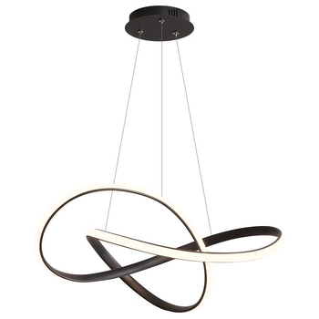 Κυκλικό μινιμαλιστικό LED κρεμαστό φως οροφής με καλώδιο, μεταλλικό σώμα, ρυθμιζόμενης ύψους 1,2 μ., εμβέλεια 10–15 τ.μ., εφάμιλο για υπνοδωμάτιο και τραπεζαρία