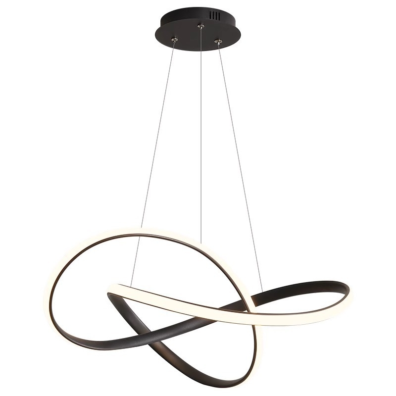 Κυκλικό μινιμαλιστικό LED κρεμαστό φως οροφής με καλώδιο, μεταλλικό σώμα, ρυθμιζόμενης ύψους 1,2 μ., εμβέλεια 10–15 τ.μ., εφάμιλο για υπνοδωμάτιο και τραπεζαρία