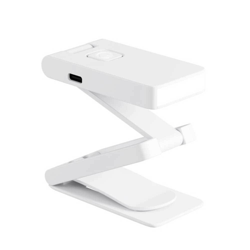 Noćna lampica za čitanje s ugrađenom baterijom, clip lampica za dom, geometrijski 3D dizajn, PVC sjenilo, prekidač