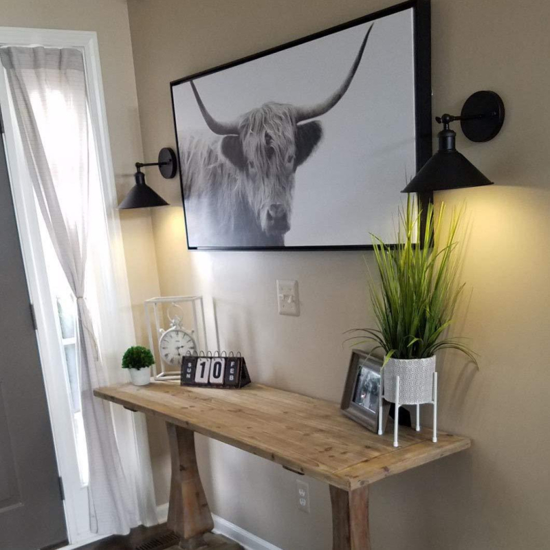 Sienas lampa ar LED apgaismojumu, dzelzs abažūrs, 110V, CE sertifikāts