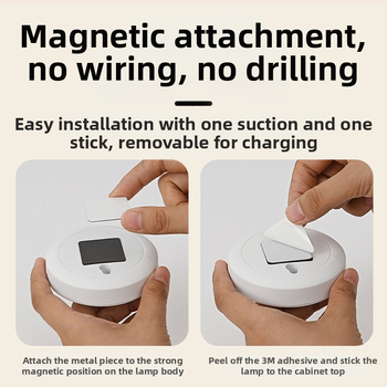 LED прожектор с дистанционно управление, зареждаема лампа с магнитно самозалепване за витрина на винен шкаф