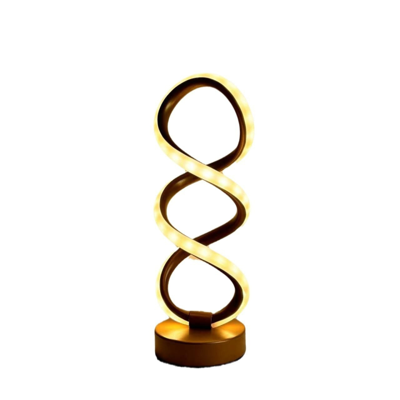 Stalinė lempa iš aliuminio meno dizaino, be žingsnių reguliavimo šviesos ryškumui trims spalvų temperatūroms, USB maitinimas, naktinė šviesa, kūrybinis dekoras