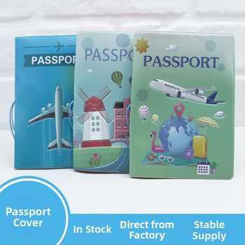 Pasu un ID maciņš – PVC korpuss, iekšējā odere no sintētiskās ādas, ainavas raksts, neitrāls dizains abiem dzimumiem, ikdienas lietošanai