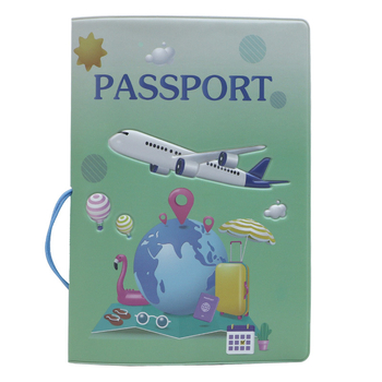 Pasu un ID maciņš – PVC korpuss, iekšējā odere no sintētiskās ādas, ainavas raksts, neitrāls dizains abiem dzimumiem, ikdienas lietošanai